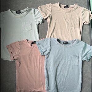 Little bipsy Assorted Color Pocket T-Shirts bamboo